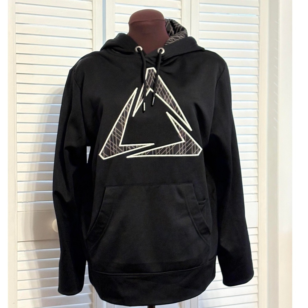 Aeropostale A87 Mens Black Performance Hoodie Graphic Sweatshirt NWT Size Large